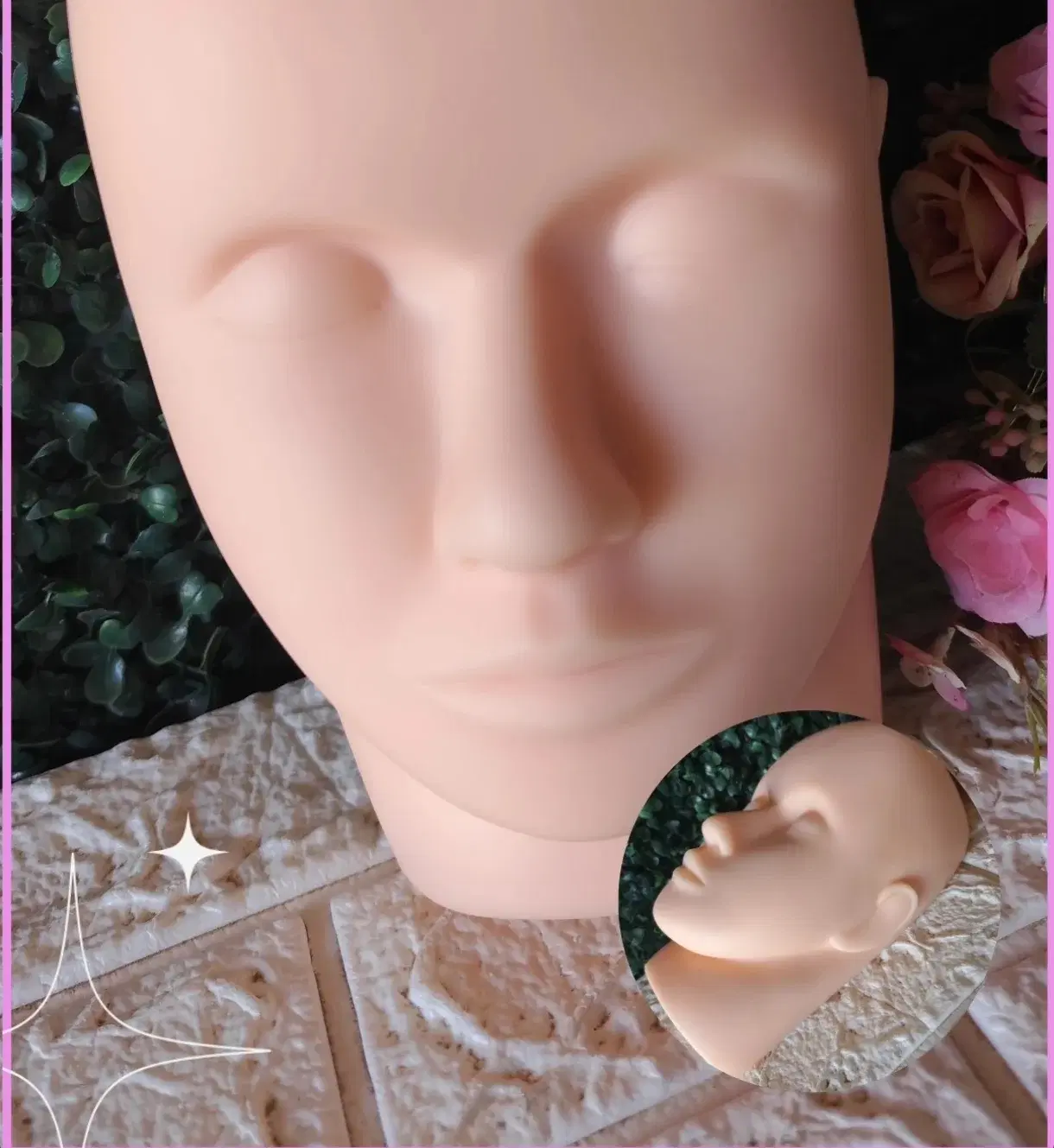 cabeza de silicona para practica
